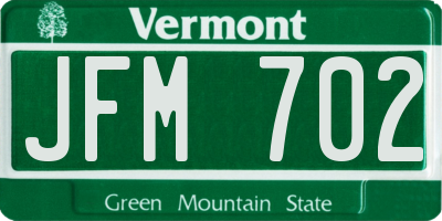 VT license plate JFM702