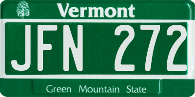 VT license plate JFN272
