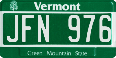 VT license plate JFN976