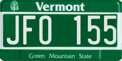 VT license plate JFO155