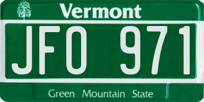 VT license plate JFO971