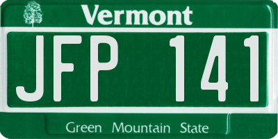 VT license plate JFP141