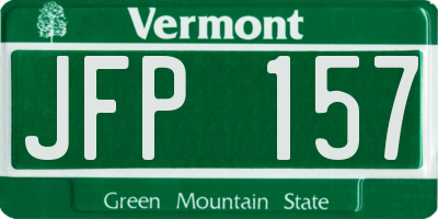 VT license plate JFP157
