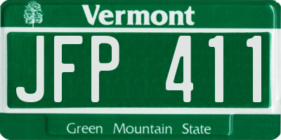 VT license plate JFP411