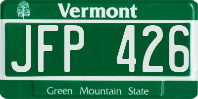 VT license plate JFP426