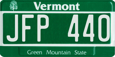 VT license plate JFP440