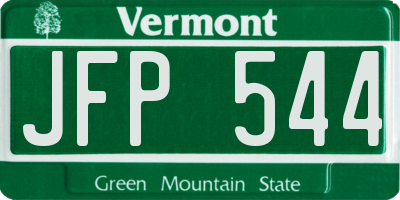 VT license plate JFP544