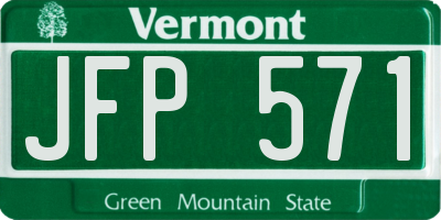 VT license plate JFP571