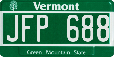 VT license plate JFP688
