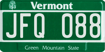 VT license plate JFQ088