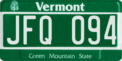 VT license plate JFQ094