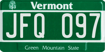 VT license plate JFQ097
