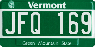 VT license plate JFQ169