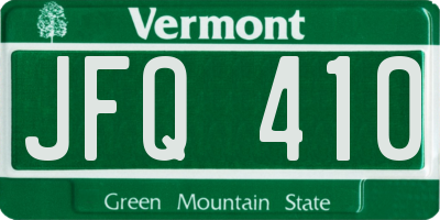 VT license plate JFQ410