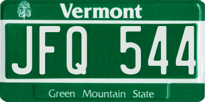 VT license plate JFQ544