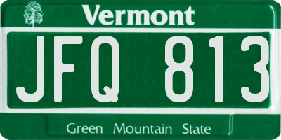 VT license plate JFQ813