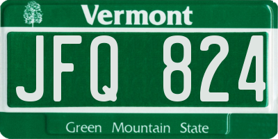 VT license plate JFQ824