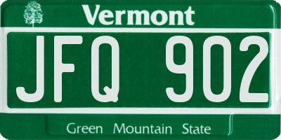 VT license plate JFQ902