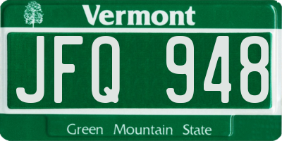 VT license plate JFQ948