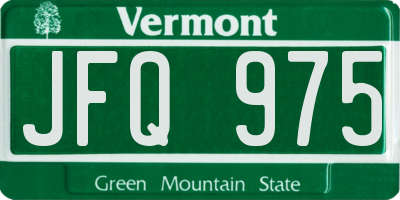 VT license plate JFQ975