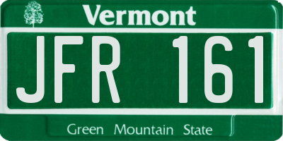 VT license plate JFR161