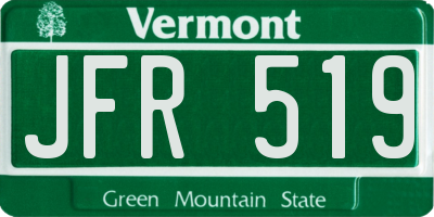 VT license plate JFR519