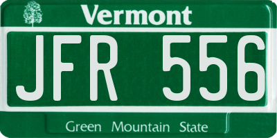 VT license plate JFR556