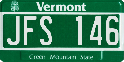 VT license plate JFS146