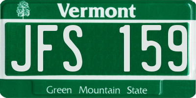 VT license plate JFS159