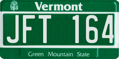 VT license plate JFT164