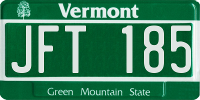VT license plate JFT185