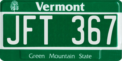 VT license plate JFT367