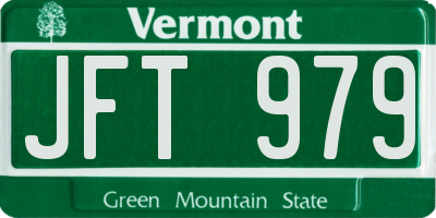 VT license plate JFT979