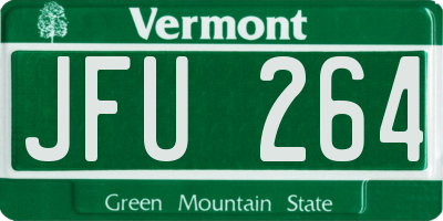 VT license plate JFU264