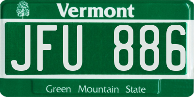 VT license plate JFU886