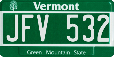 VT license plate JFV532