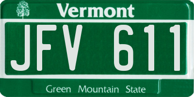 VT license plate JFV611
