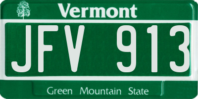 VT license plate JFV913