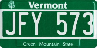 VT license plate JFY573
