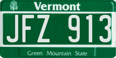 VT license plate JFZ913