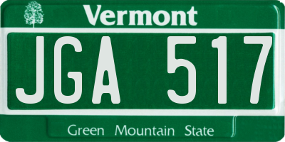 VT license plate JGA517