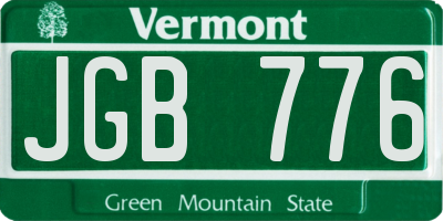 VT license plate JGB776