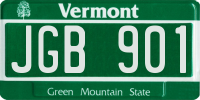VT license plate JGB901