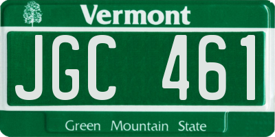 VT license plate JGC461