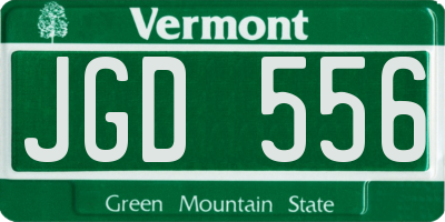VT license plate JGD556