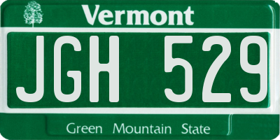 VT license plate JGH529