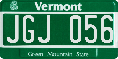 VT license plate JGJ056