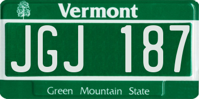 VT license plate JGJ187
