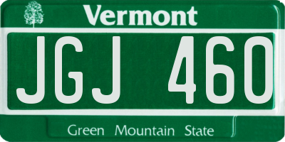 VT license plate JGJ460