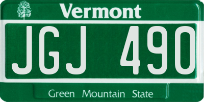 VT license plate JGJ490